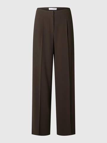 Pantalon 'TINNI' SELECTED en marron : devant