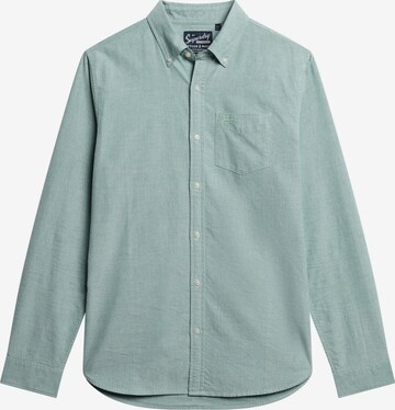 Superdry Regular fit Button Up Shirt in Green: front