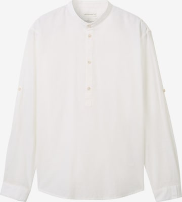 TOM TAILOR DENIM Regular fit Button Up Shirt in White: front