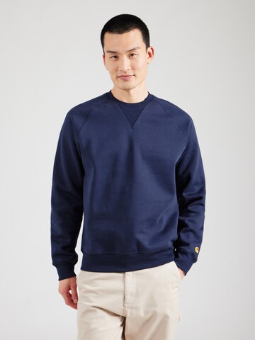 Carhartt WIP Mikina 'Chase' – modrá: přední strana