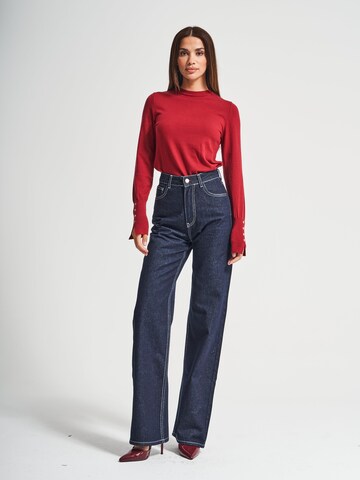 IT'S BASIC Regular Jeans 'Straight High Rise Jeans' in Blauw