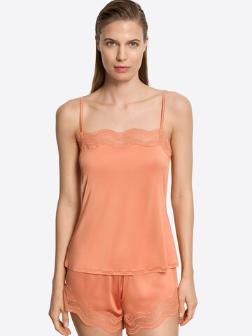 Haut ' Ciri ' Hanro en orange : devant