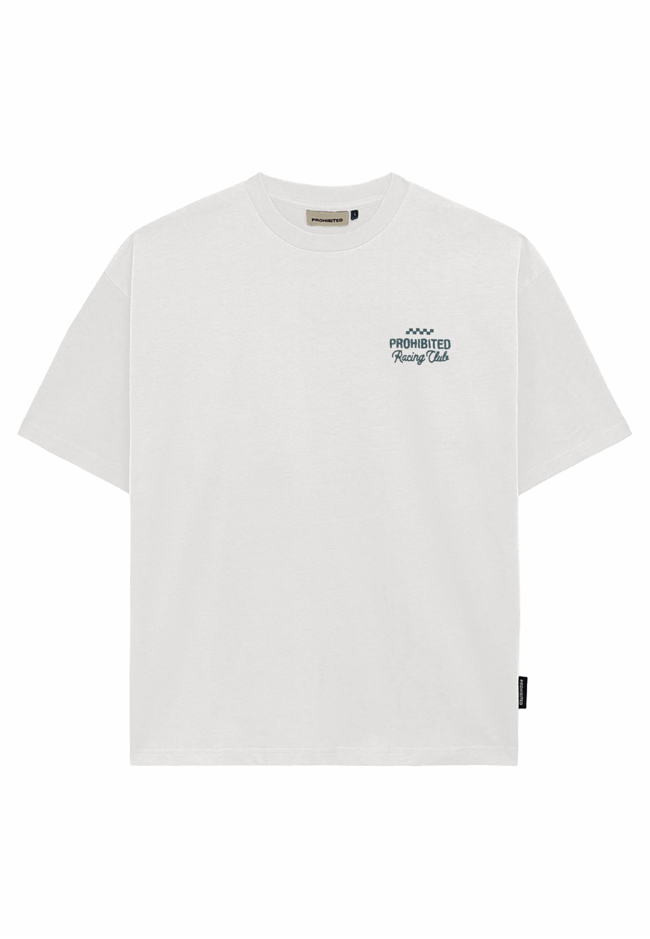 T-Shirt 'In A Rush' Prohibited en blanc : devant