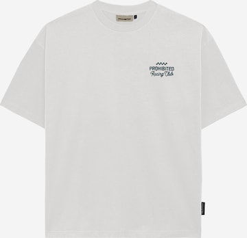 T-Shirt 'In A Rush' Prohibited en blanc : devant