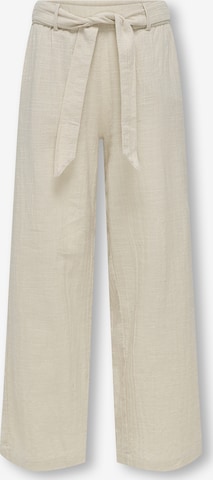 ONLY GIRLS Wide leg Trousers 'KOGTizana' in Grey: front