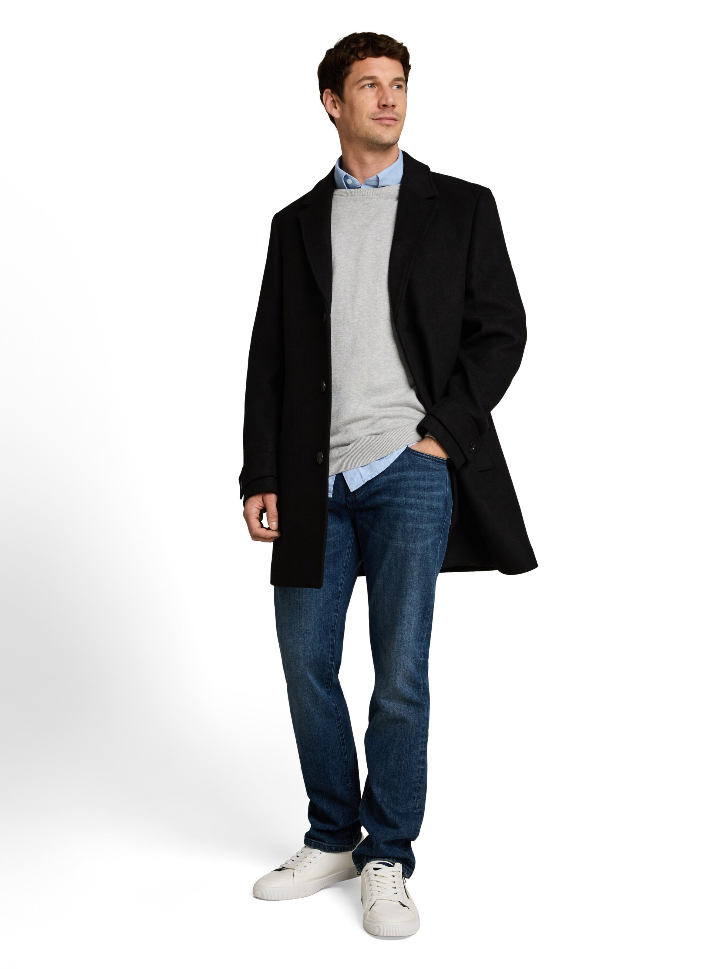 TOM TAILOR Between-Seasons Coat in Black