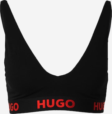 HUGO Triangle Bra in Black: front