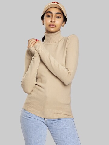 FRESHLIONS Pullover 'Ina' in Beige: predná strana