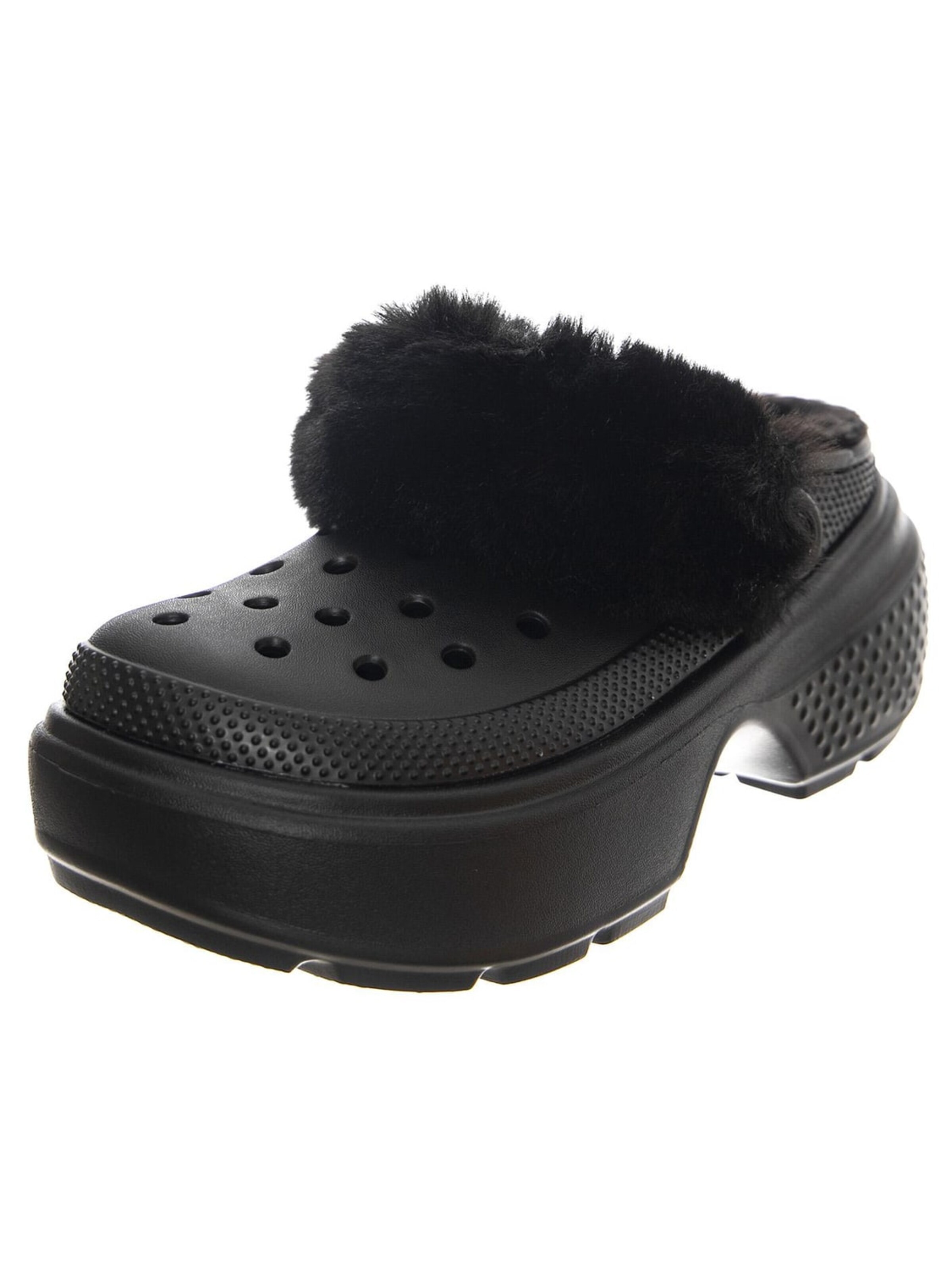 Crocs Træsko 'Stomp Lined Clog BLK Sandals' i sort: forside
