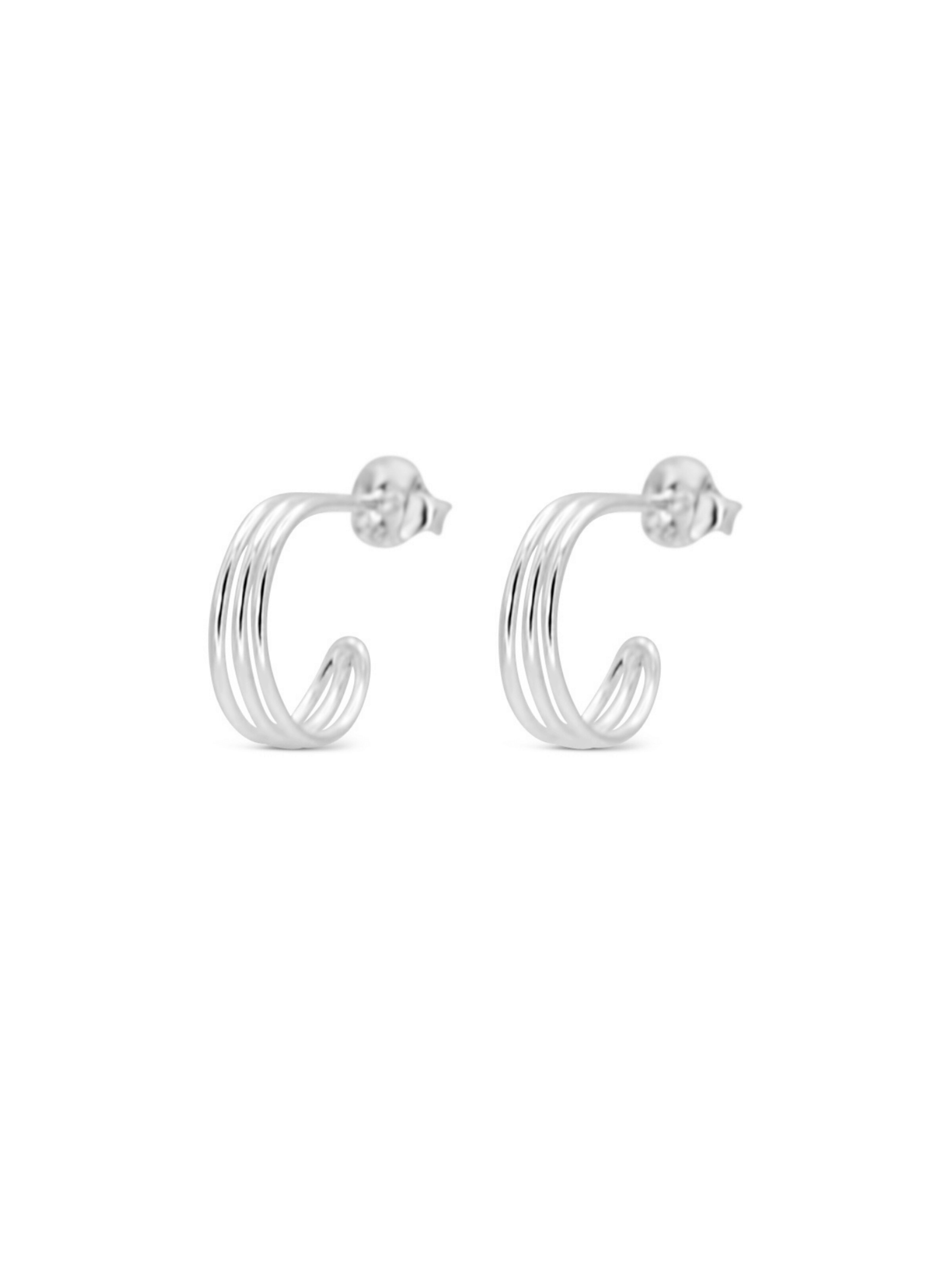 ARS-ARGENTI Earrings 'ROUND & BOUND' in Silver: front