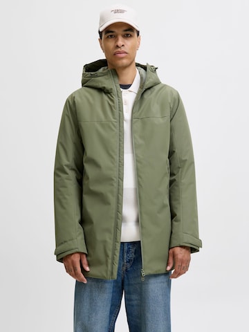Parka mi-saison JACK & JONES en vert : devant