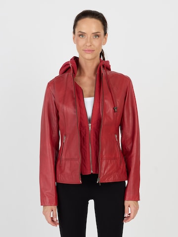JCC Lederjacke in Rot: Vorderseite