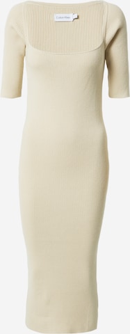 Calvin Klein Knitted dress in White: front