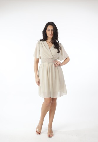 Elara Dress in Beige