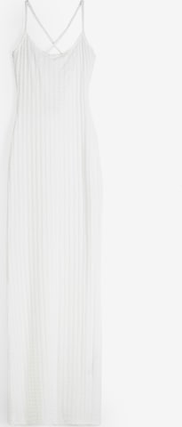 Bershka Letní šaty – bílá: přední strana