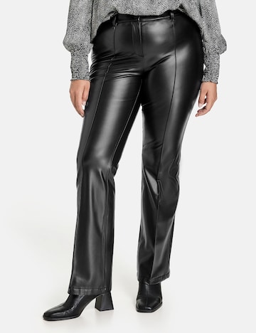 SAMOON Boot cut Pants in Black: front