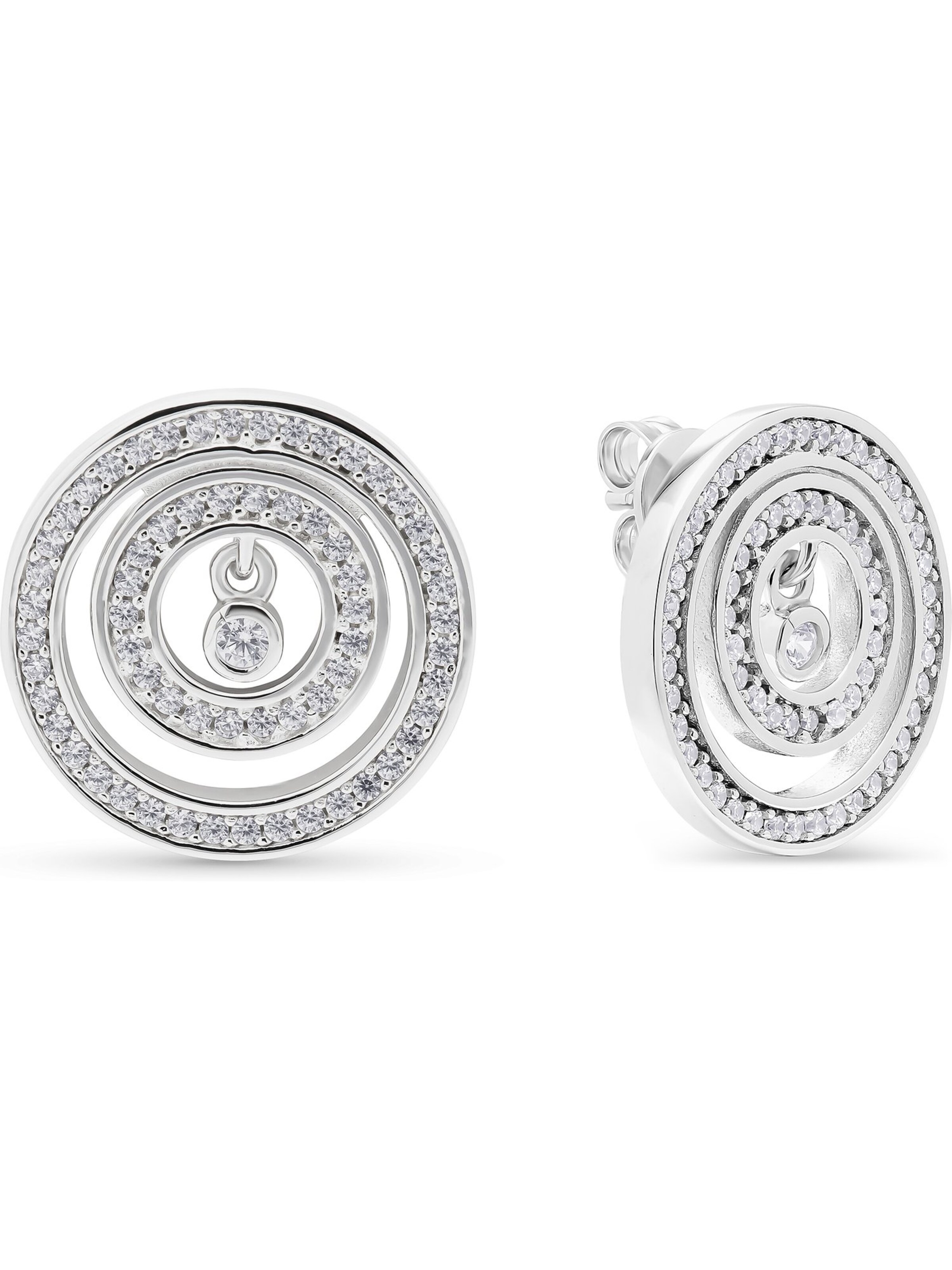 JETTE Earrings in Silver: front