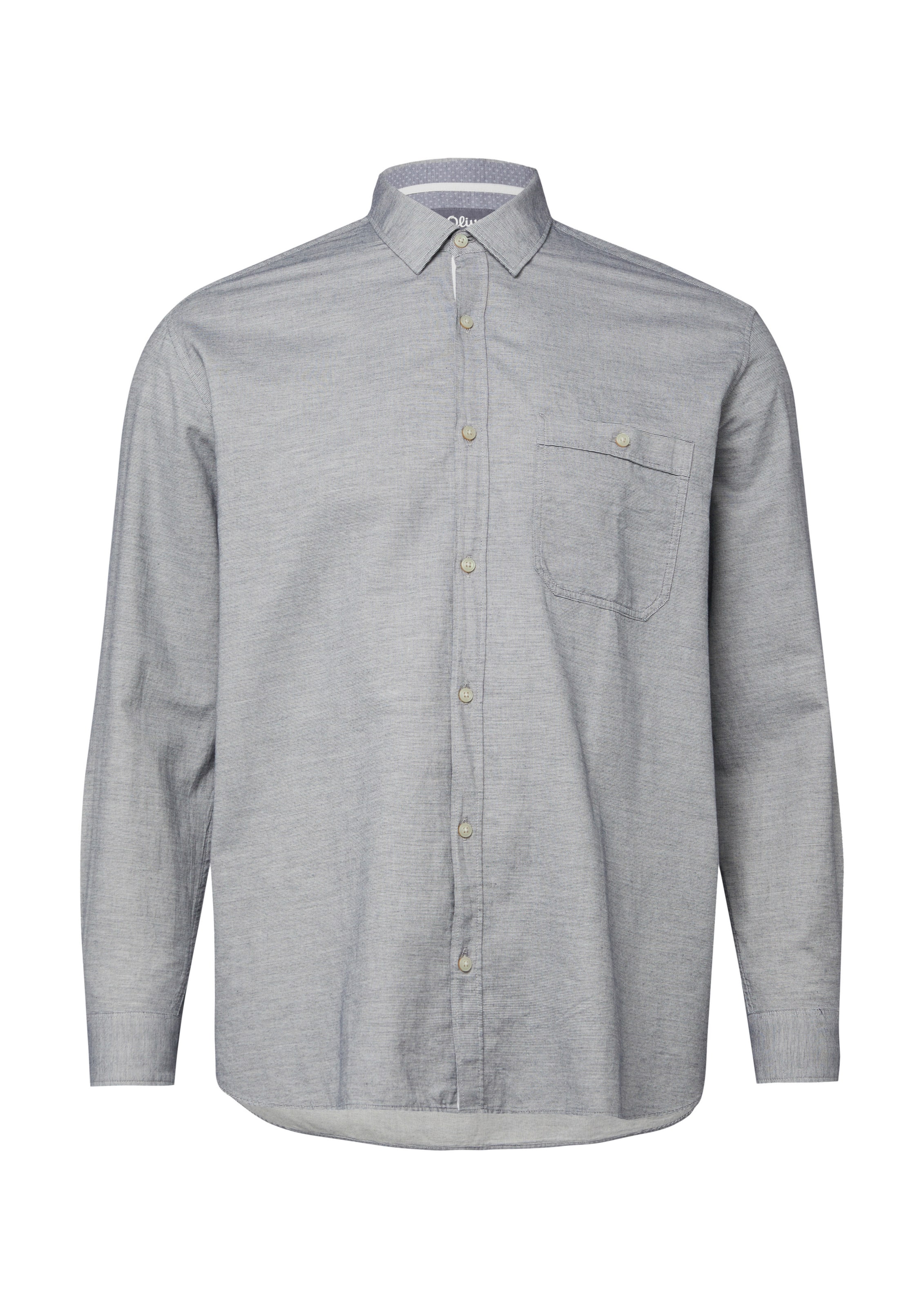 s.Oliver Men Big Sizes Regular Fit Hemd in Blau: Vorderseite