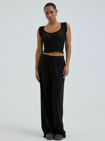 Haut ' Cotton ' Seamless Basic en noir