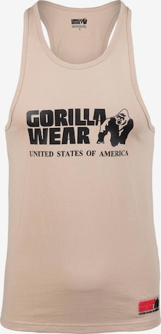 T-Shirt fonctionnel Gorilla Wear en beige : devant