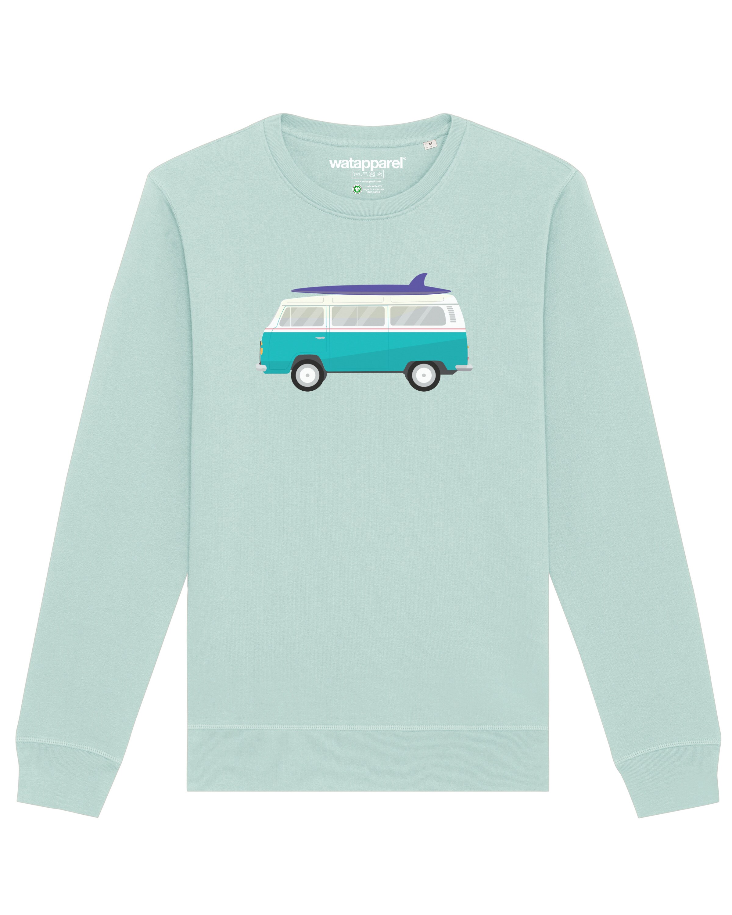 Sweat-shirt ' California Dream ' Watapparel en bleu : devant