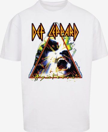 F4NT4STIC Shirt 'Def Leppard Hysteria' in Wit: voorkant