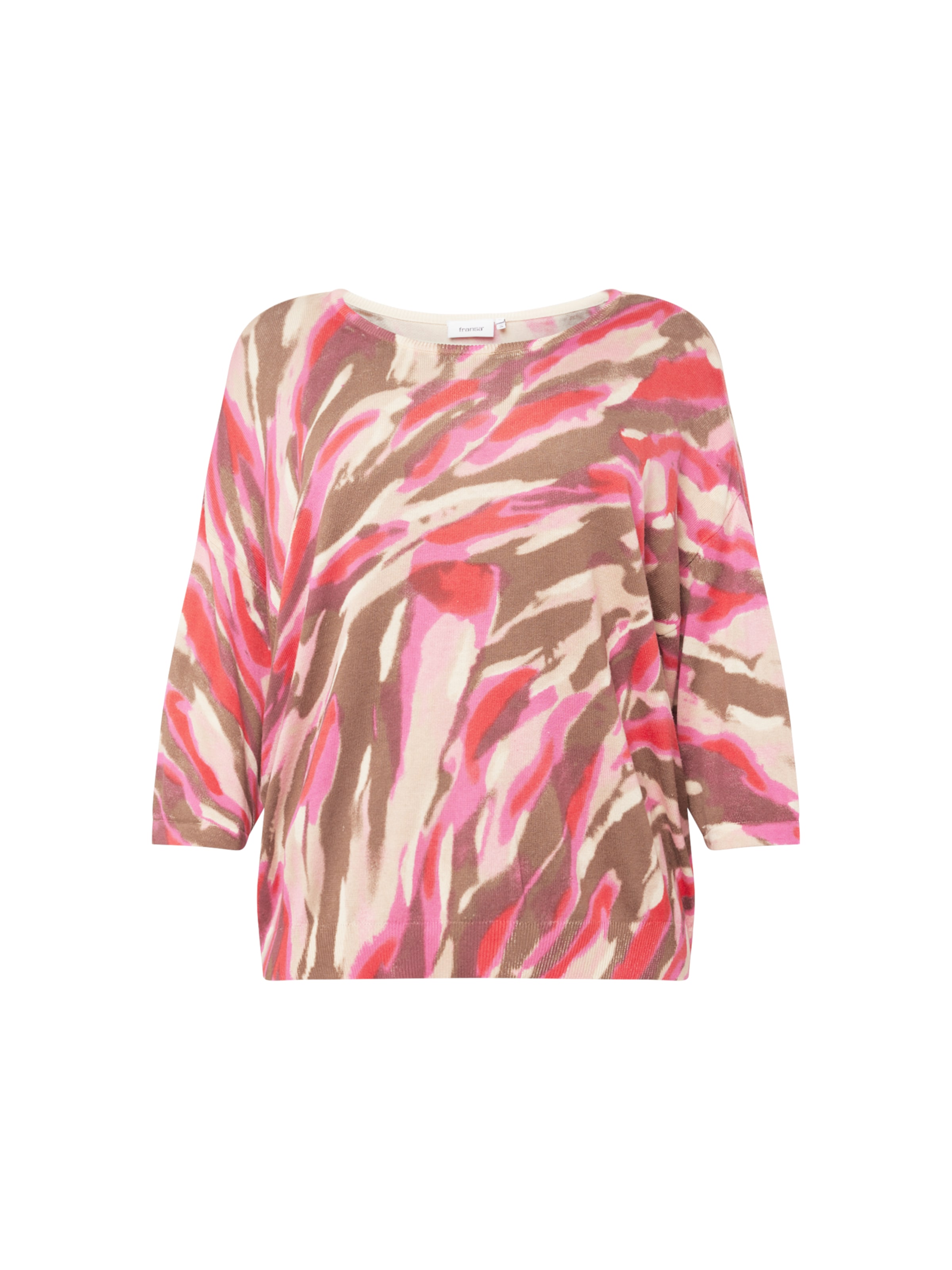 Fransa Curve Pullover 'LOUISA' in Pink: Vorderseite