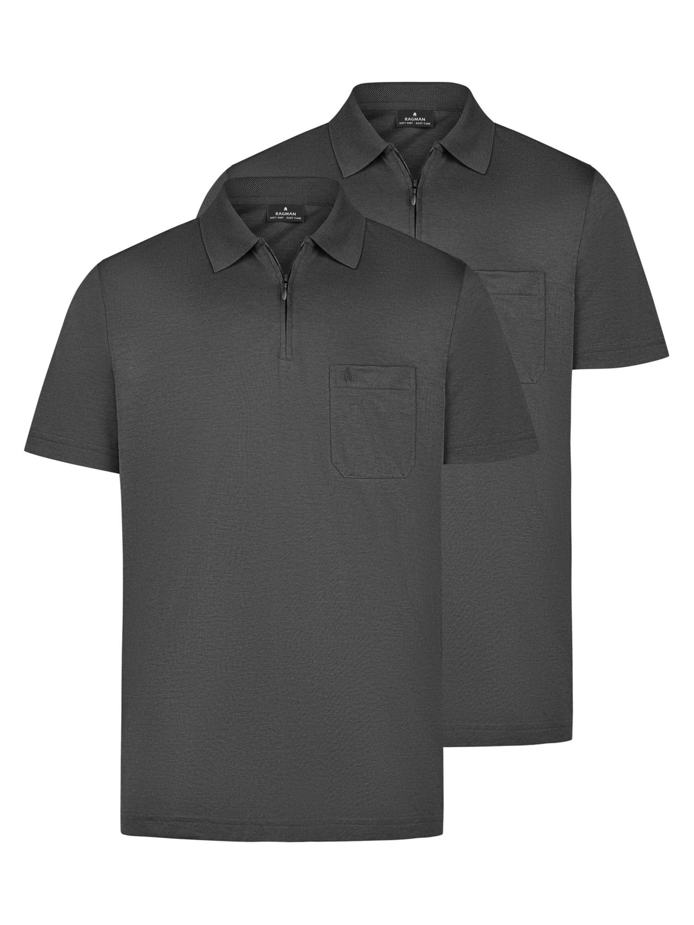 Ragman Shirt 'Basic'‌‌‌‌‌ in Grau: Vorderseite