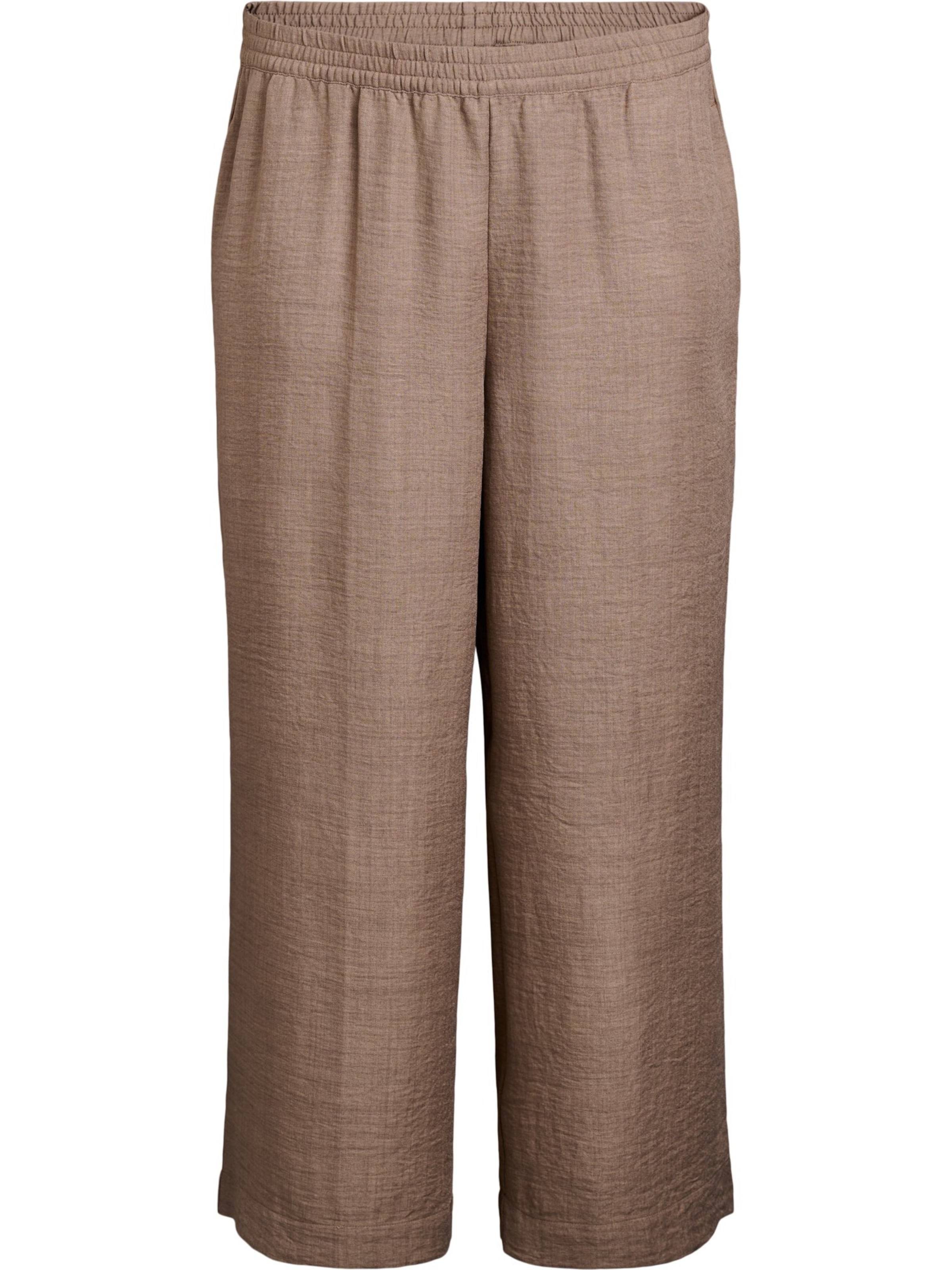 Wide leg Pantaloni 'Caalabama' di Zizzi in marrone: frontale