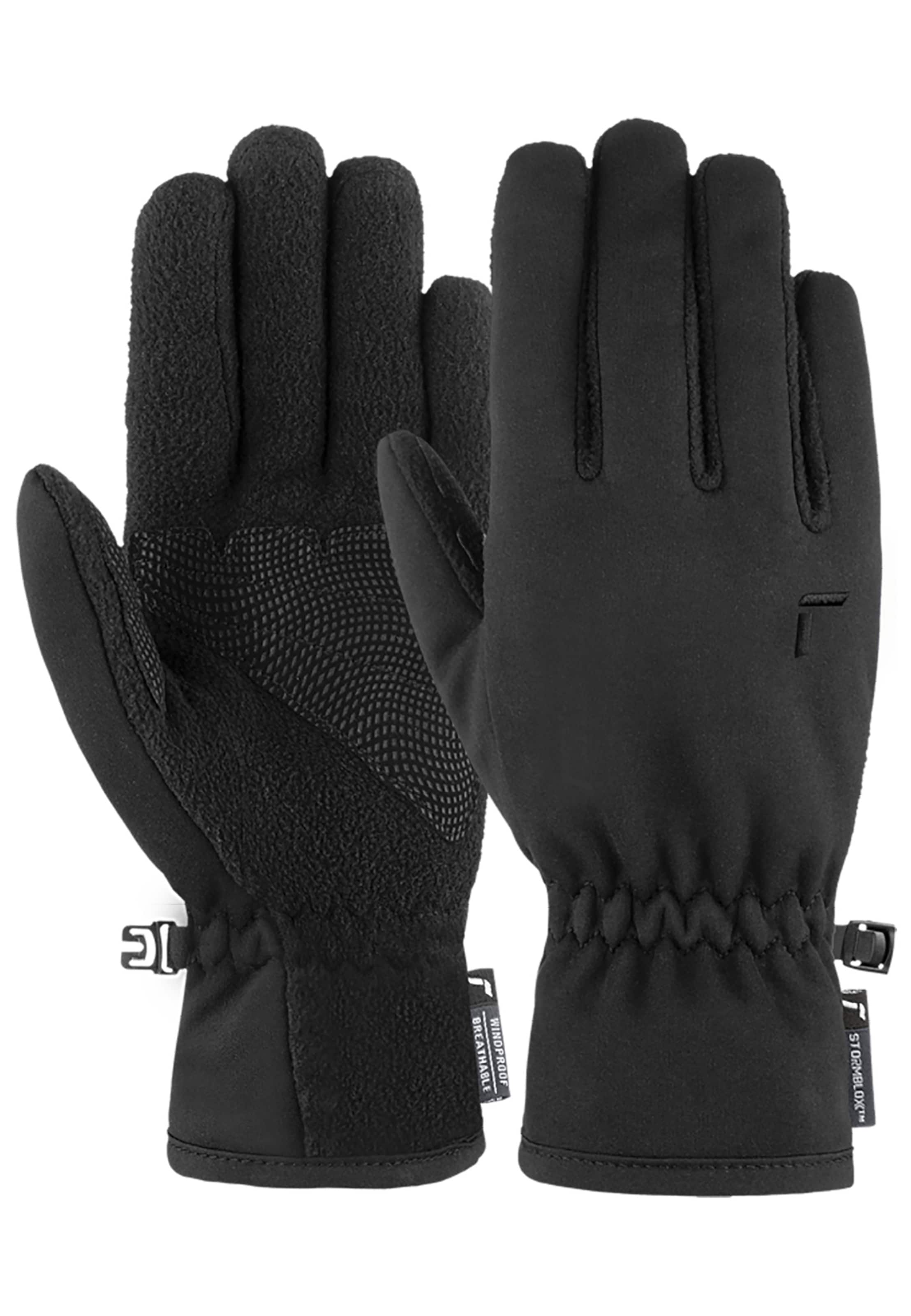 REUSCH Full finger gloves 'Kiruna STORMBLOXX™' in Black: front