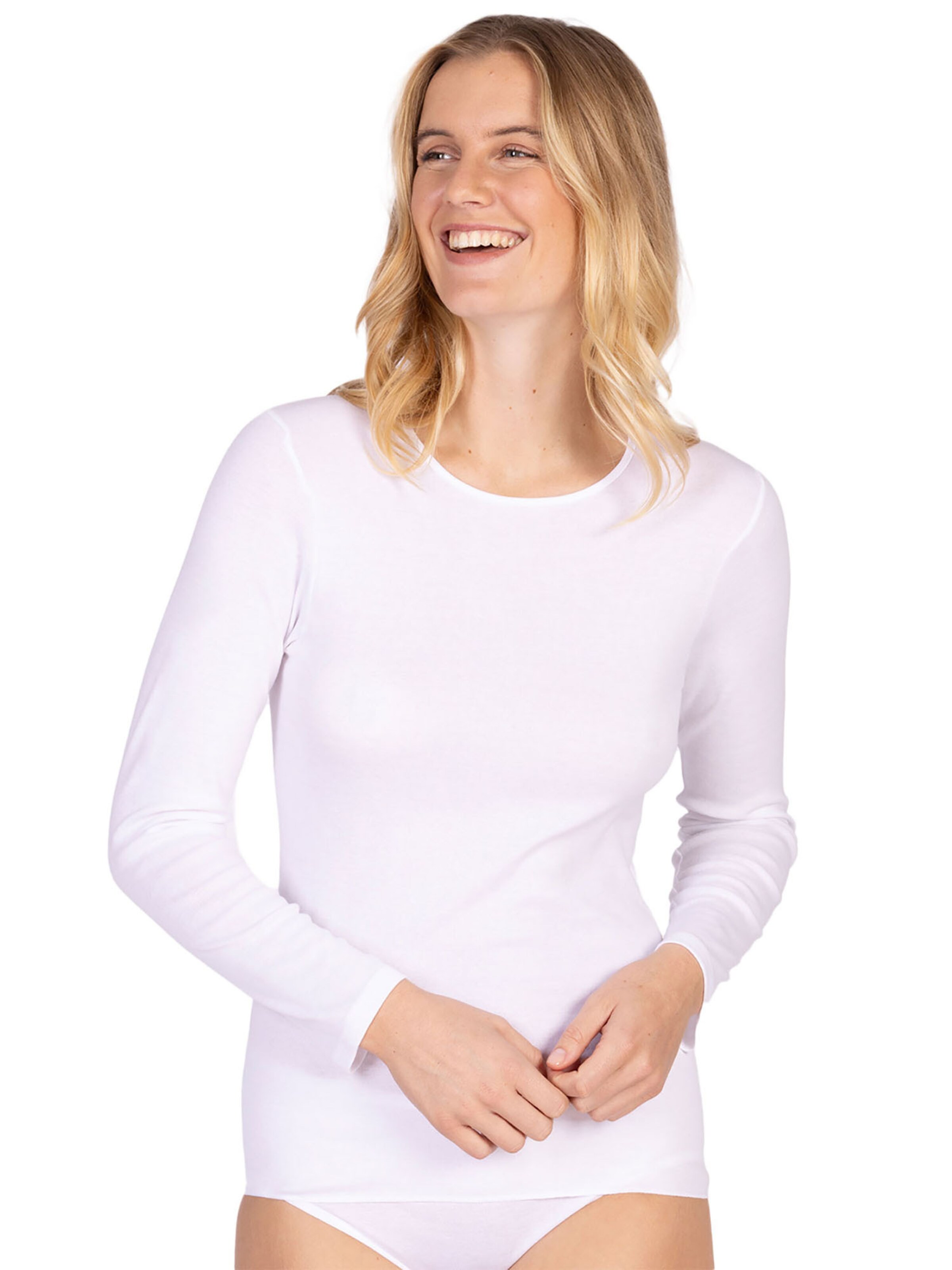 Nina von C. Undershirt 'Fine Cotton' in White: front