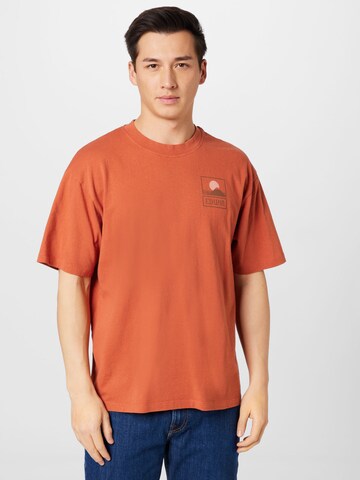 EDWIN Shirt 'Sunset On' in Red: front