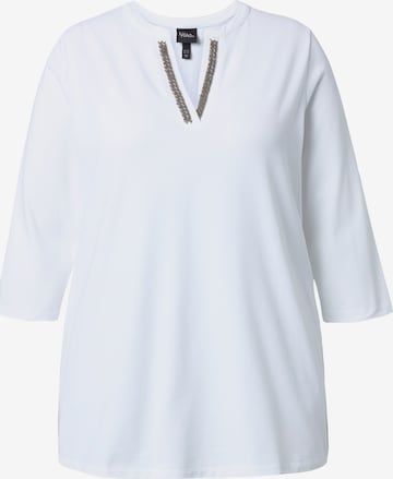 T-shirt Ulla Popken en blanc : devant