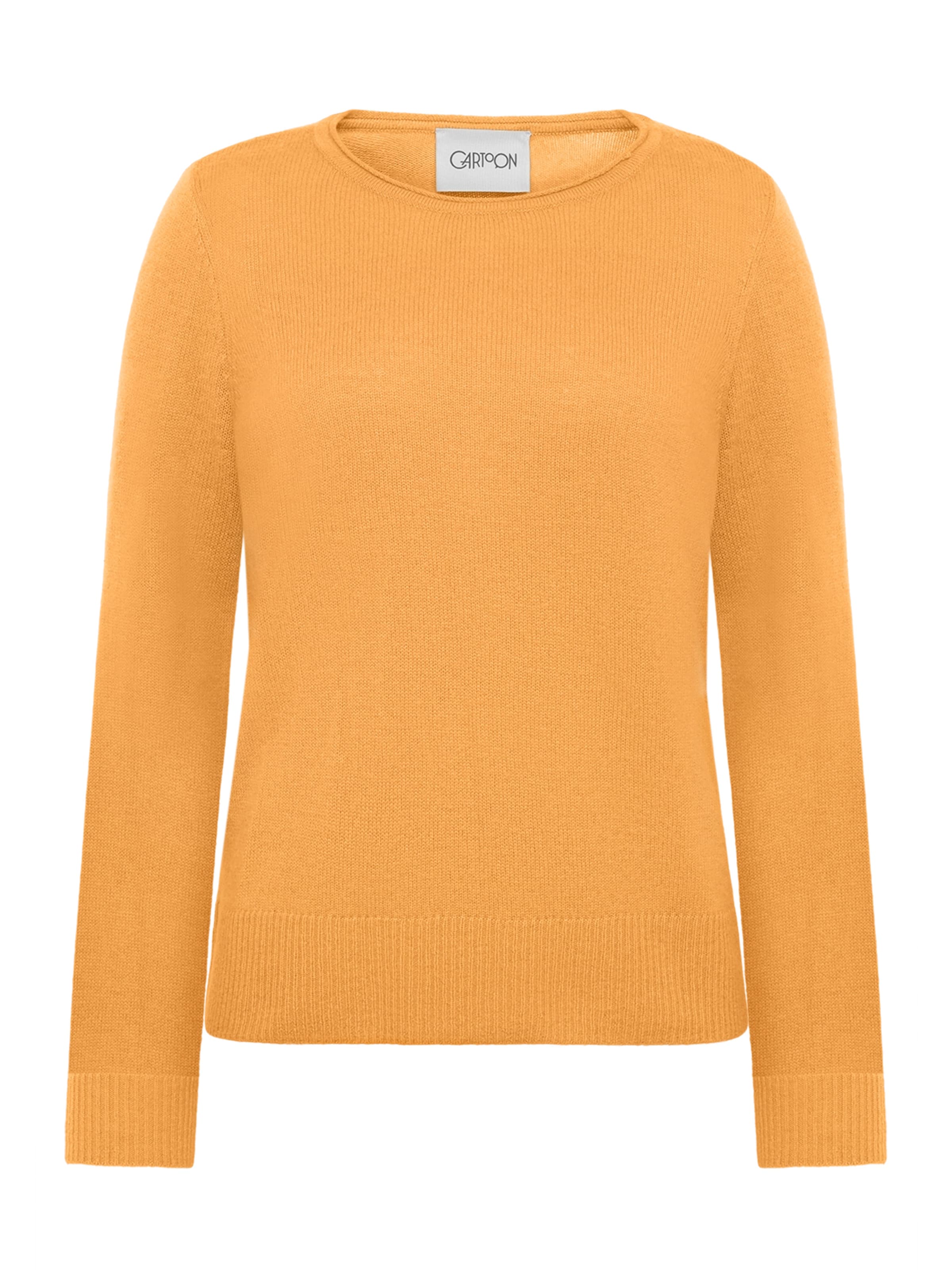 Pull-over Cartoon en orange : devant