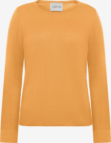 Pull-over Cartoon en orange : devant