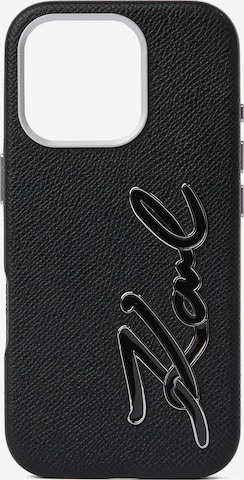 Husă de smartphoneuri 'iPhone 16 Pro Max' de la Karl Lagerfeld pe negru: față