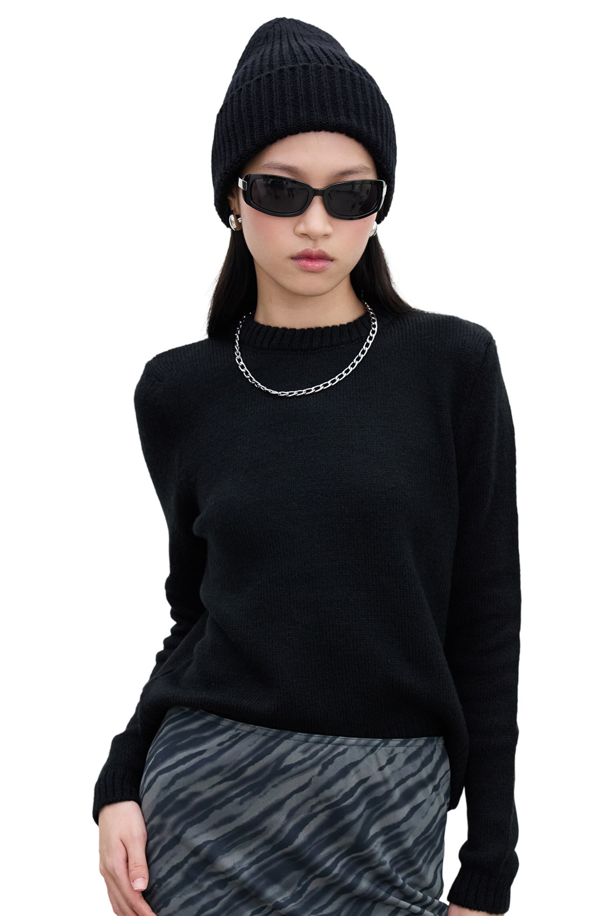Pull-over MANUKA en noir : devant
