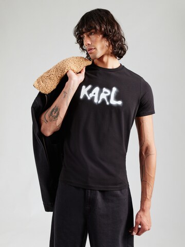 Karl Lagerfeld Majica | črna barva: sprednja stran