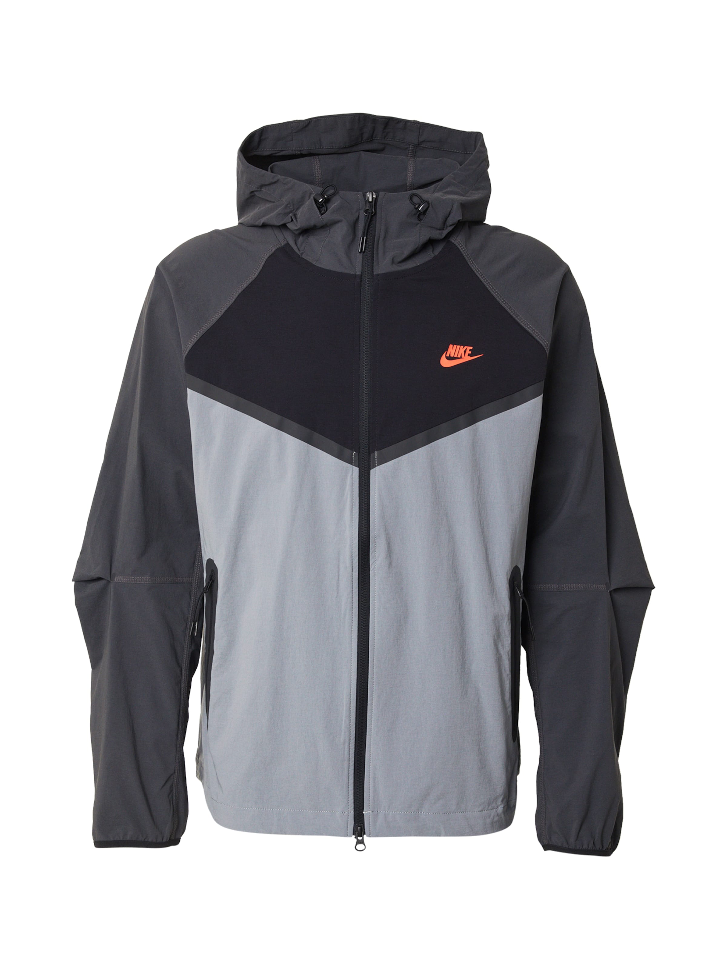 Nike Sportswear Přechodná bunda - antracitová / světle šedá / tmavě šedá / oranžová, Produkt