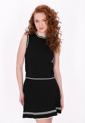DreiMaster Maritim Top 'Nautical' in Schwarz: Vorderseite