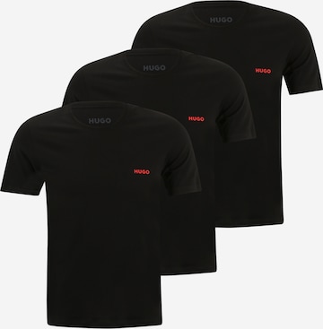 melns HUGO Red T-Krekls: no priekšpuses
