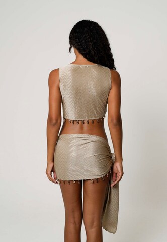 Moda Minx High neck Bikinitop in Grau