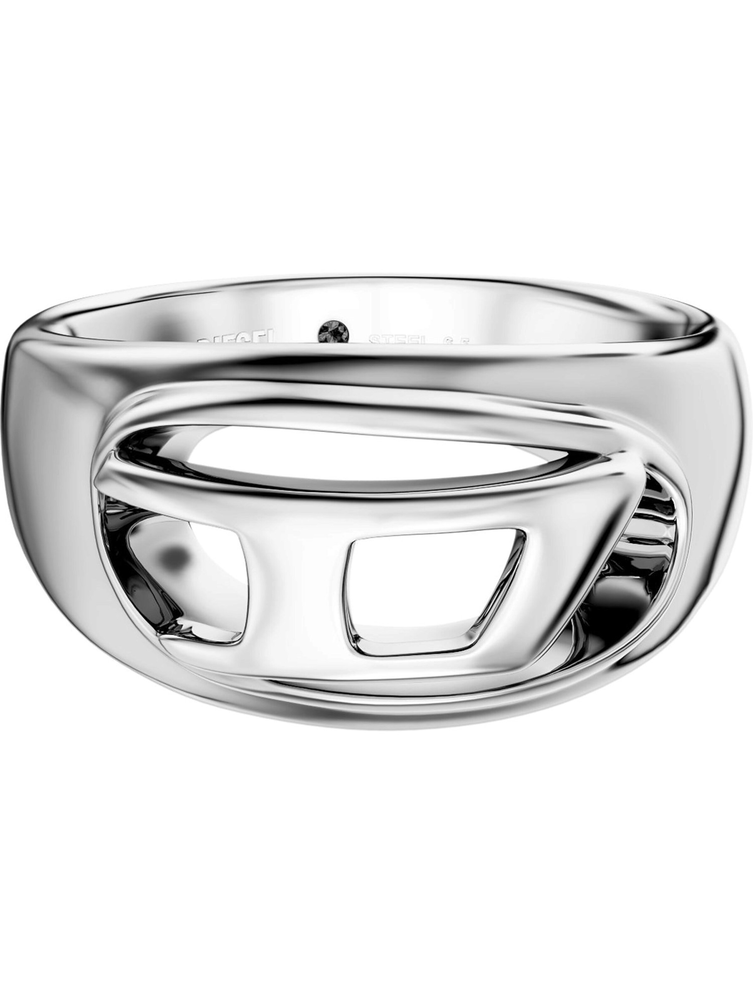 DIESEL Ring in 53 in silber, Produktansicht