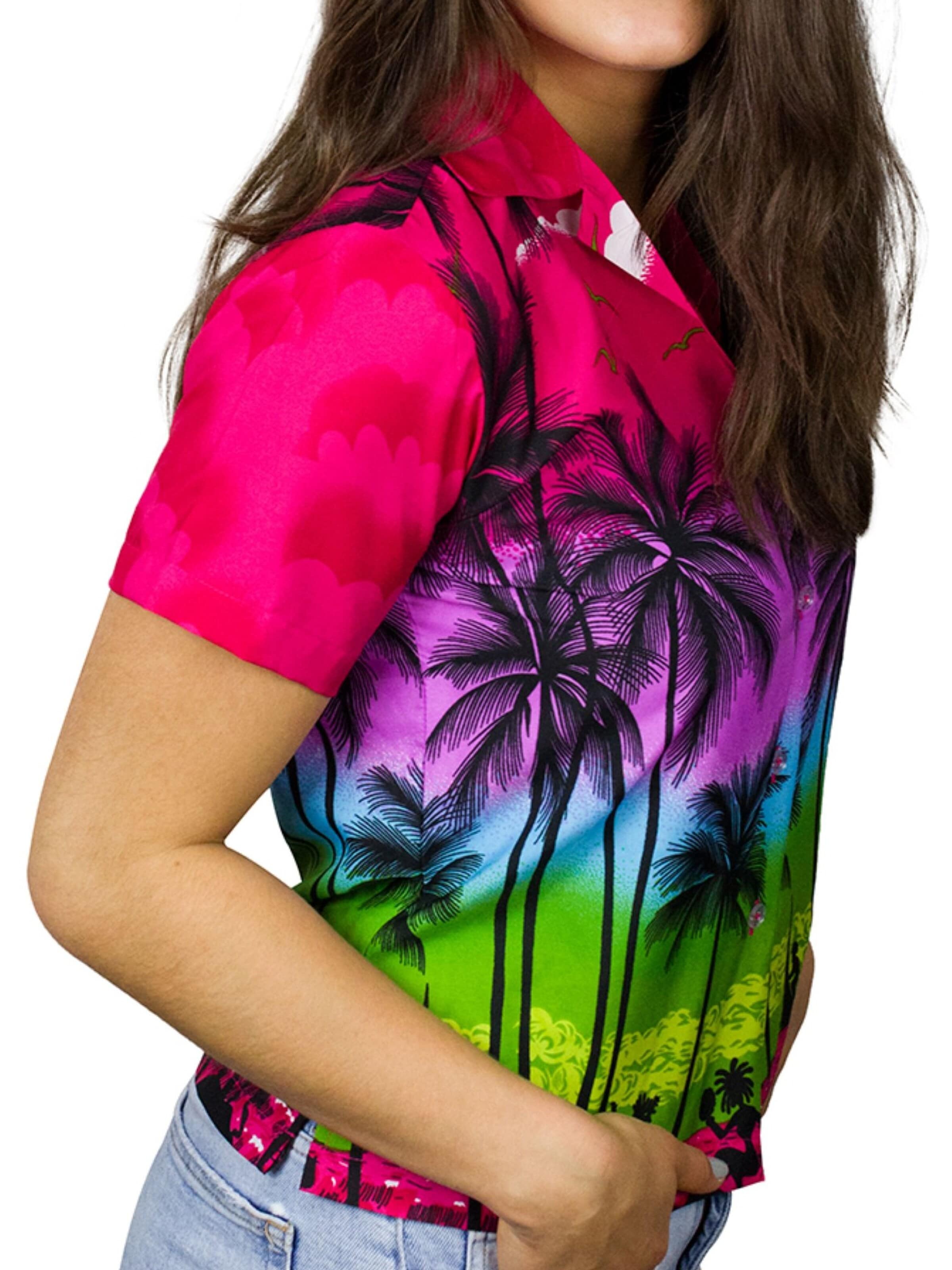 Camicia da donna 'Beach' di King Kameha in rosa