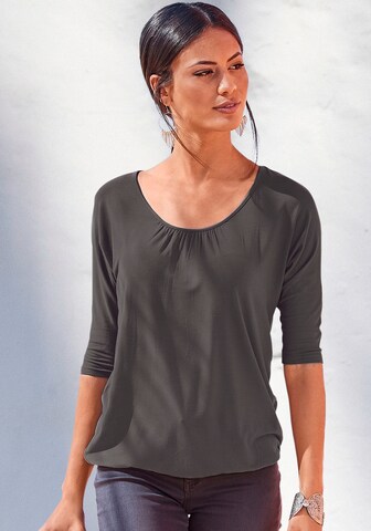 LASCANA Shirt in Brown: front