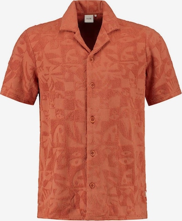 Shiwi - Comfort Fit Camisa 'TOWELING' em laranja: frente