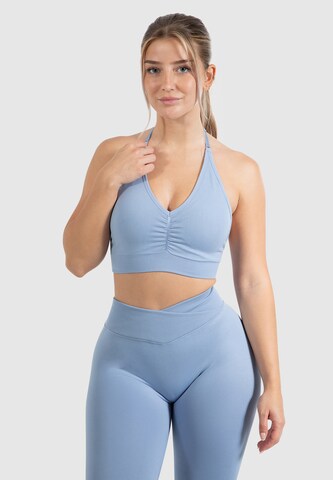 Smilodox Bustier Sport-BH in Blau: Vorderseite