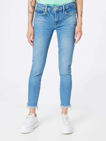 FRAME Skinny Jeans in Blue: front