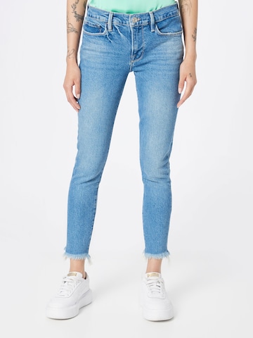 FRAME Skinny Jeans in Blue: front