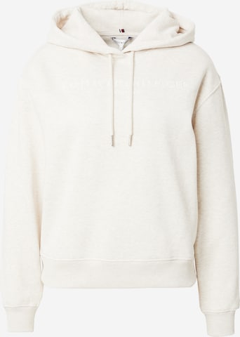 Sweat-shirt TOMMY HILFIGER en beige : devant
